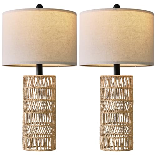 22.5" Boho Table Lamps Set of 2 for Living Room (2 Count)