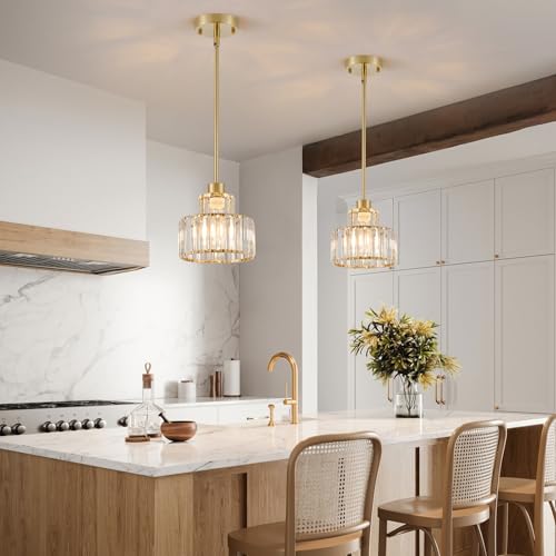 Gold Pendant Lights Kitchen Island 2 Pack
