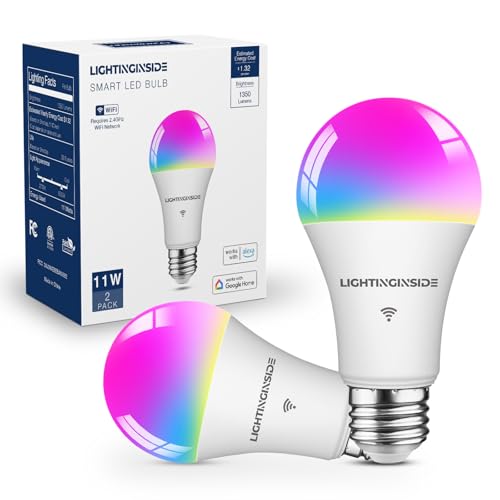 Smart Light Bulbs 100W Work with Alexa (2 Count)
