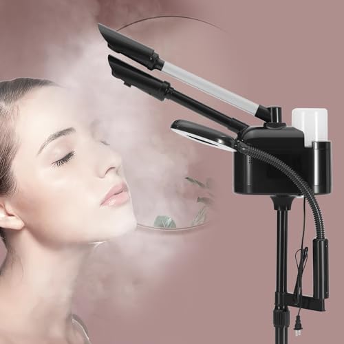 Professional Facial Steamer with 5X LED Magnifying Lamp 3 in 1