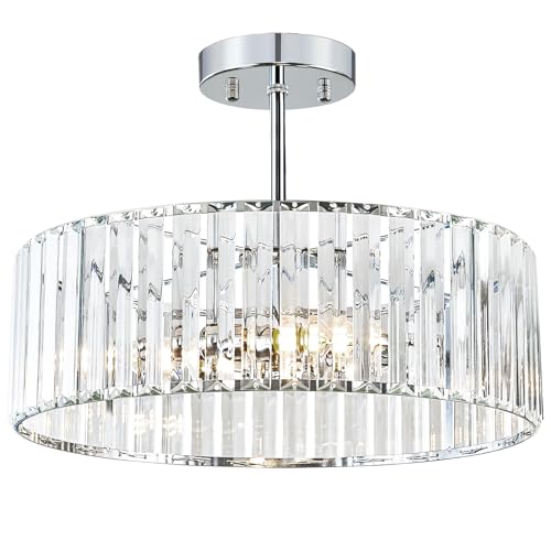 Crystal Chrome Ceiling Light