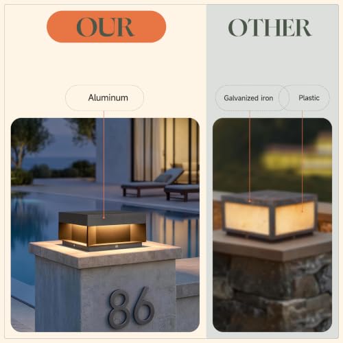 8'' Outdoor Post Lights Hard Wired