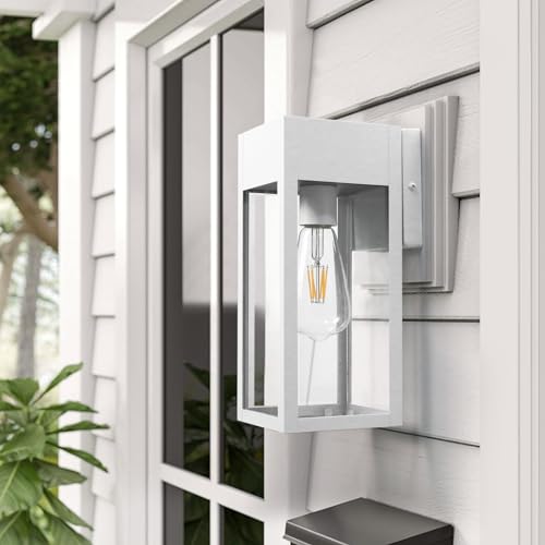 Porch Lights with GFCI Outlet (2 Count)