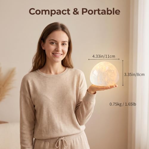 Natural Marble Lamp Cordless Touch Control Night Light 3