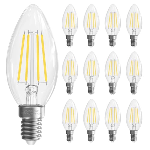 E12 Candelabra Light Bulbs 60 watt Equivalent (12 Count)
