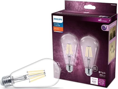 40W S19 2 Pack Vintage Edison Soft White (2 Count)