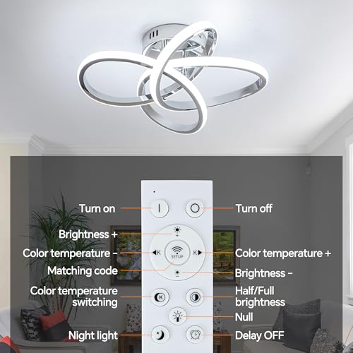 Modern LED Ceiling Light with Remote Control
