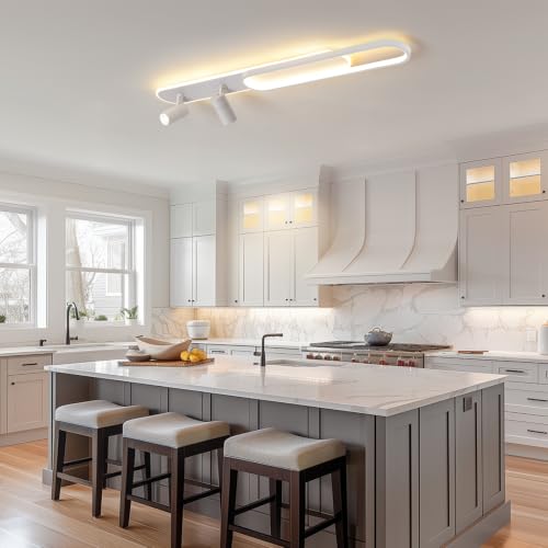 Modern LED Ceiling Light 39" Linear Ceiling Light with 2 Spotlight