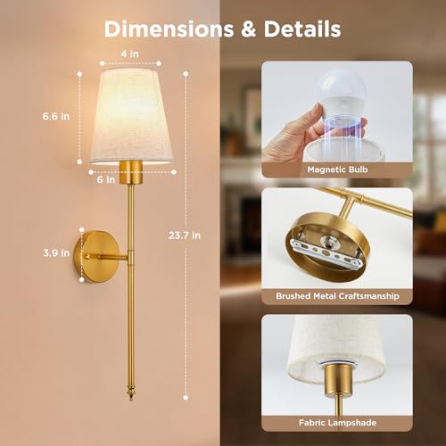 Battery Operated Wall Sconces Set of Two (2 Count)
