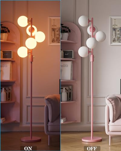 64IN Dimmable Pink Floor Lamp (5 Count)