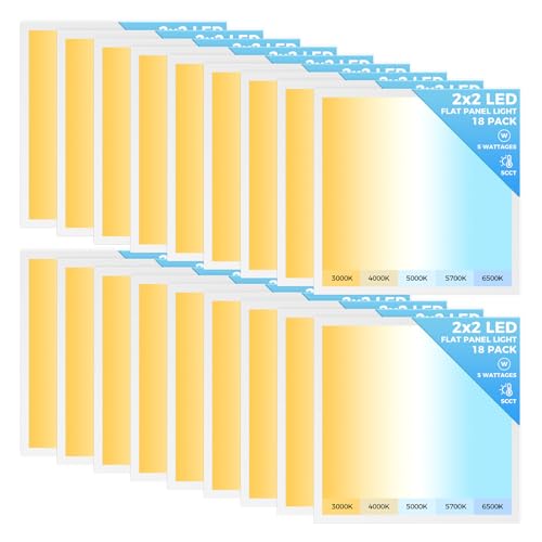 18 Pack 2x2 LED Flat Panel Light (18 Count)