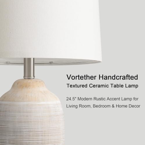 24.5" Vintage Ceramic Table Lamp Single