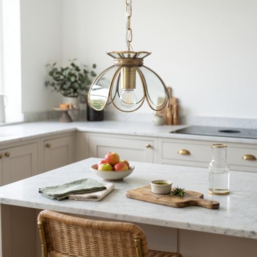 Brass Glass Ceiling Pendant Light