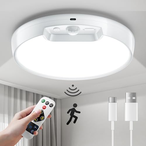 Newly Upgraded 8000mAh Rechargeable Motion Sensor Ceiling Light