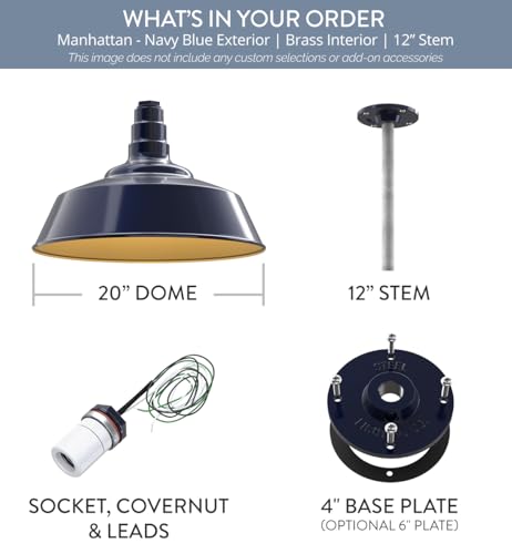 Industrial Pendant Light 20 Inch Extra Large Steel