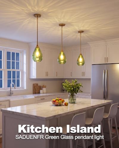 Brushed Gold Pendant Lights Kitchen Island 2 Pack (2 Count)