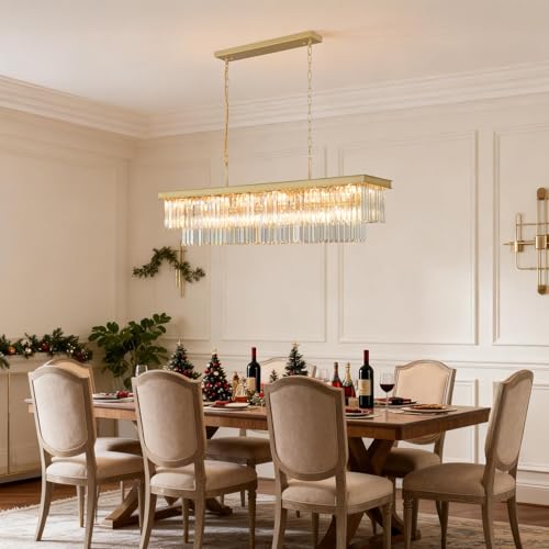 Gold Crystal Chandeliers for Dining Room