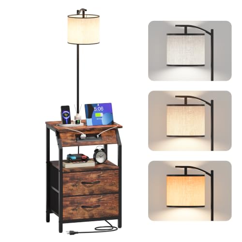 End Table with Floor Lamp