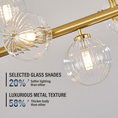 50" Large Glass Globe Sputnik Chandelier