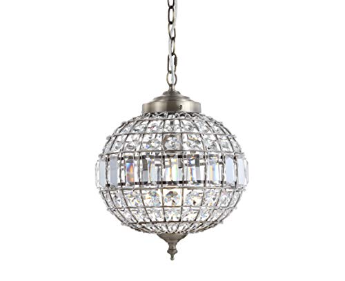 Georgina 1 Light Crystal Globe Pendant