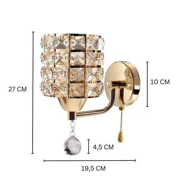 Modern Luxury Gold Crystal Wall Sconces Set of 2 (2 Count)