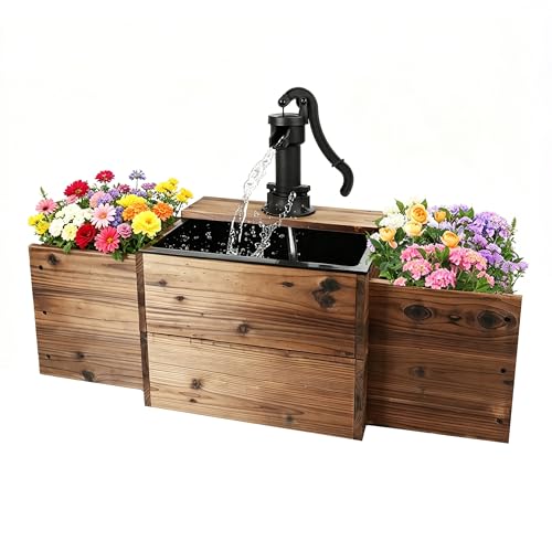 NestNature Wooden Outdoor Water Fountain