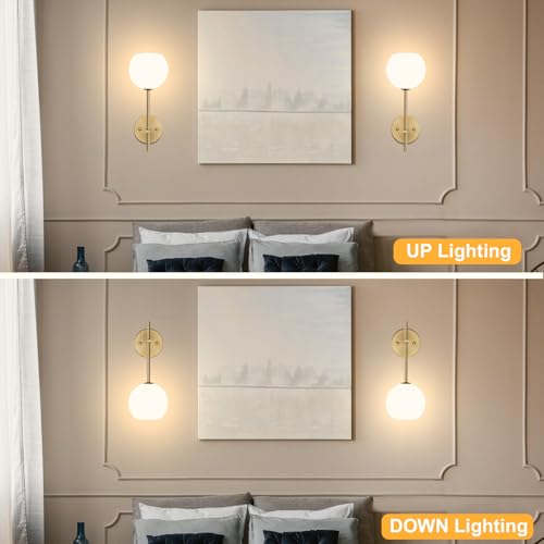 Gold Battery Operated Wall Sconces Set of 2 (2 Count)