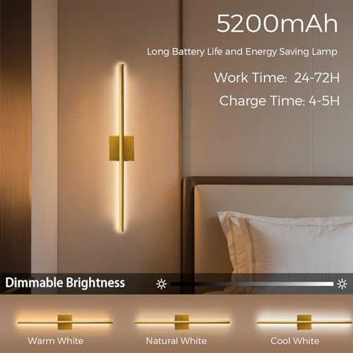 Rechargeable Wall Sconce Set of Two