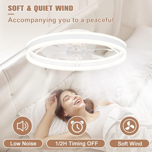 Low Profile Ceiling Fans with Lights and Remote