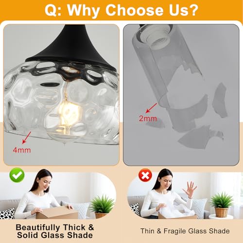 2 Pack Modern Pendant Lights Kitchen Island