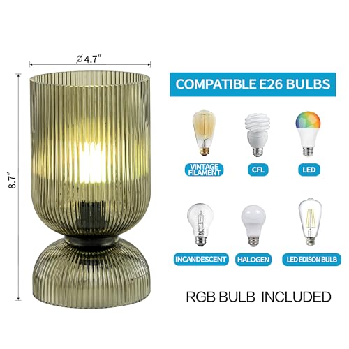 Modern RGB Glass Table Lamp with Remote