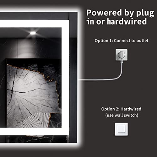 60X30 LED Bathroom Mirror with Lights