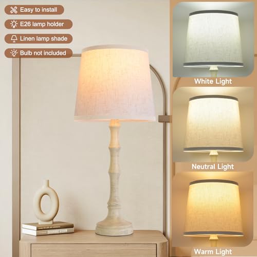 Lamps Set of 2 Modern Farmhouse Table Lamp Bedside Reading Lamps Living Room End Tables Set Lamps for Night Stands Bedroom Night Lamp (2 Count)