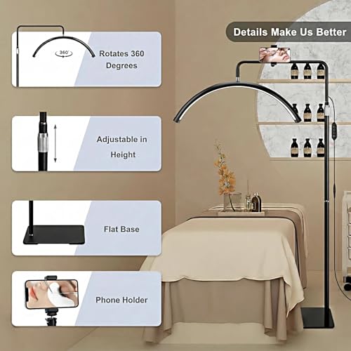 24" Half Moon Lash Light with Phone Holder & Remote Control