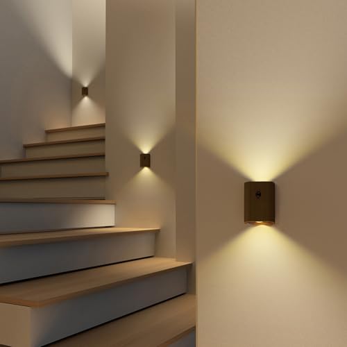 2 Pack Wood Step Light with Motion Sensor (2 Count)