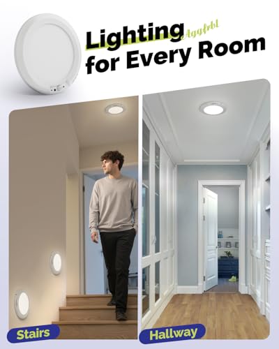 10000mAh Rechargeable LED Motion Sensor Ceiling Light with Remote