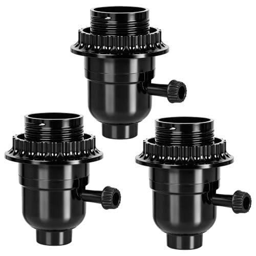 Light Socket UL Listed E26 Lamp Socket Replacement with Switch (3 Count)