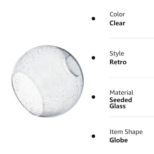 3 Pack Fixture Replacement Globe Shade (3 Count)