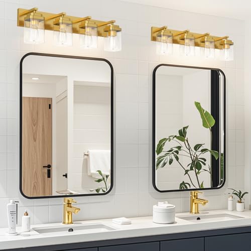 Brushed Gold Bathroom Light Fixtures