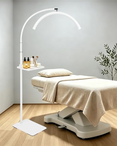 Half Moon LED Floor Light with Tool Tray for Lash Techs