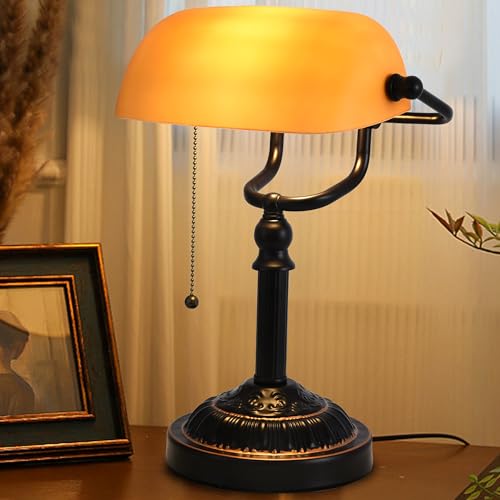 Bankers Desk Lamp with USB