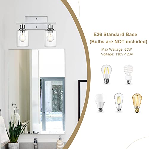 Bathroom Light Fixtures in Chrome Finish