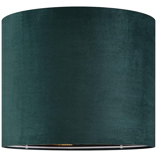 Green Velvet Drum Lamp Shade