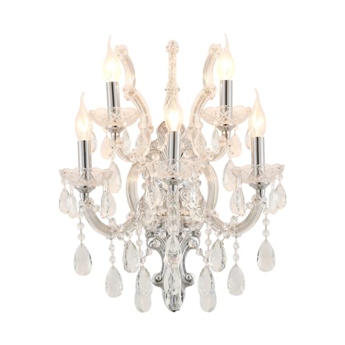 Large Modern Crystal Wall Sconce
