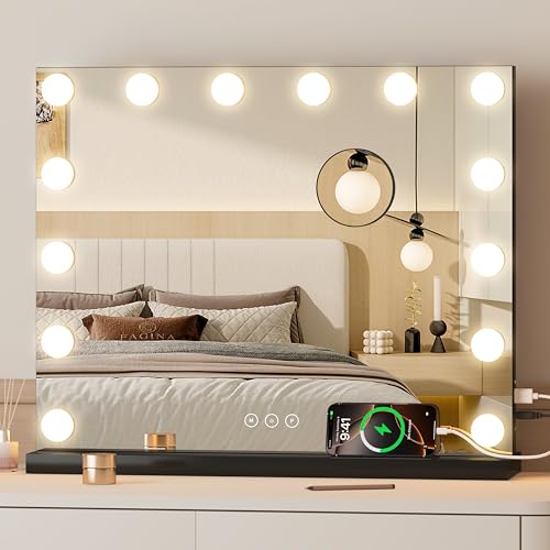 Vanity Mirror with Lights Lighted Makeup Mirror with Dimmable LED Bulbs