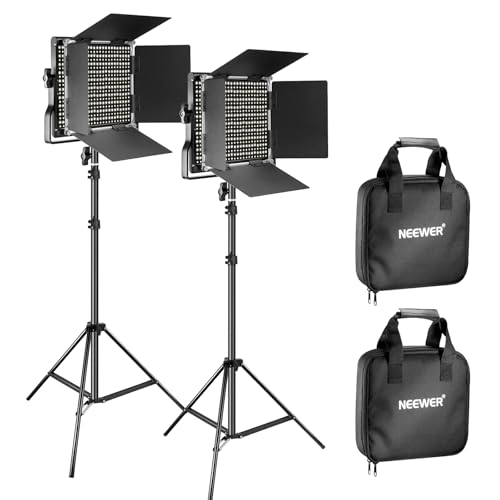 2 Pack Bi Color 660 LED Video Light and Stand Kit (2 Light and stand kit)