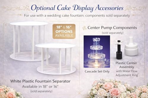 12.5" Lighted Wedding Cake Water Fountain