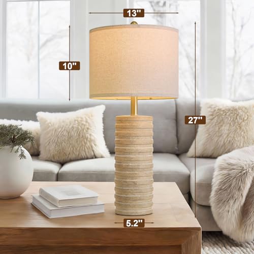 27'' Farmhouse Table Lamps Set of 2 for Living Room (2 Count)