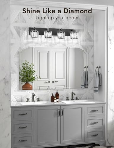 Crystal Vanity Lights for Bathrooms (4 Count)