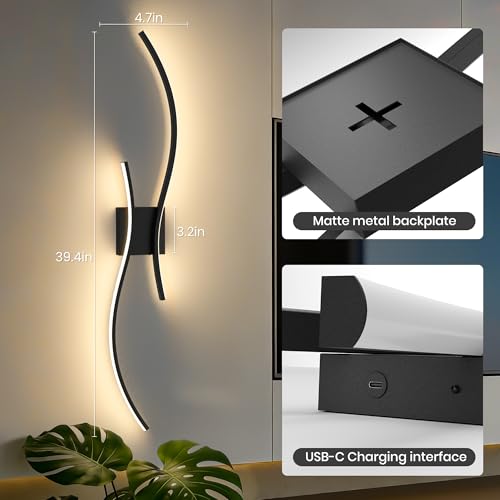 10000mAh Battery Operated Wall Sconces Set of 2 (2 Count)
